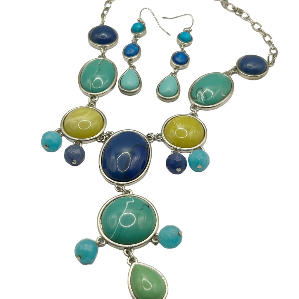 Blue stone Bauble Style jewelry set